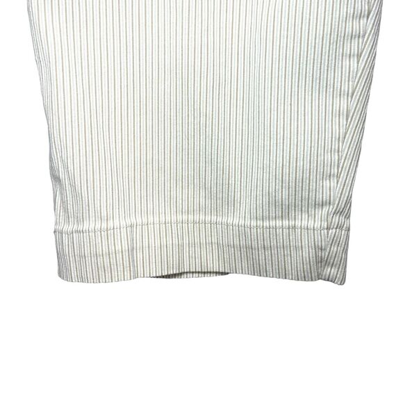 St. John's Bay Stretch Women's Cream & Tan Striped Spandex Blend Capris Size 18W - Picture 5 of 13